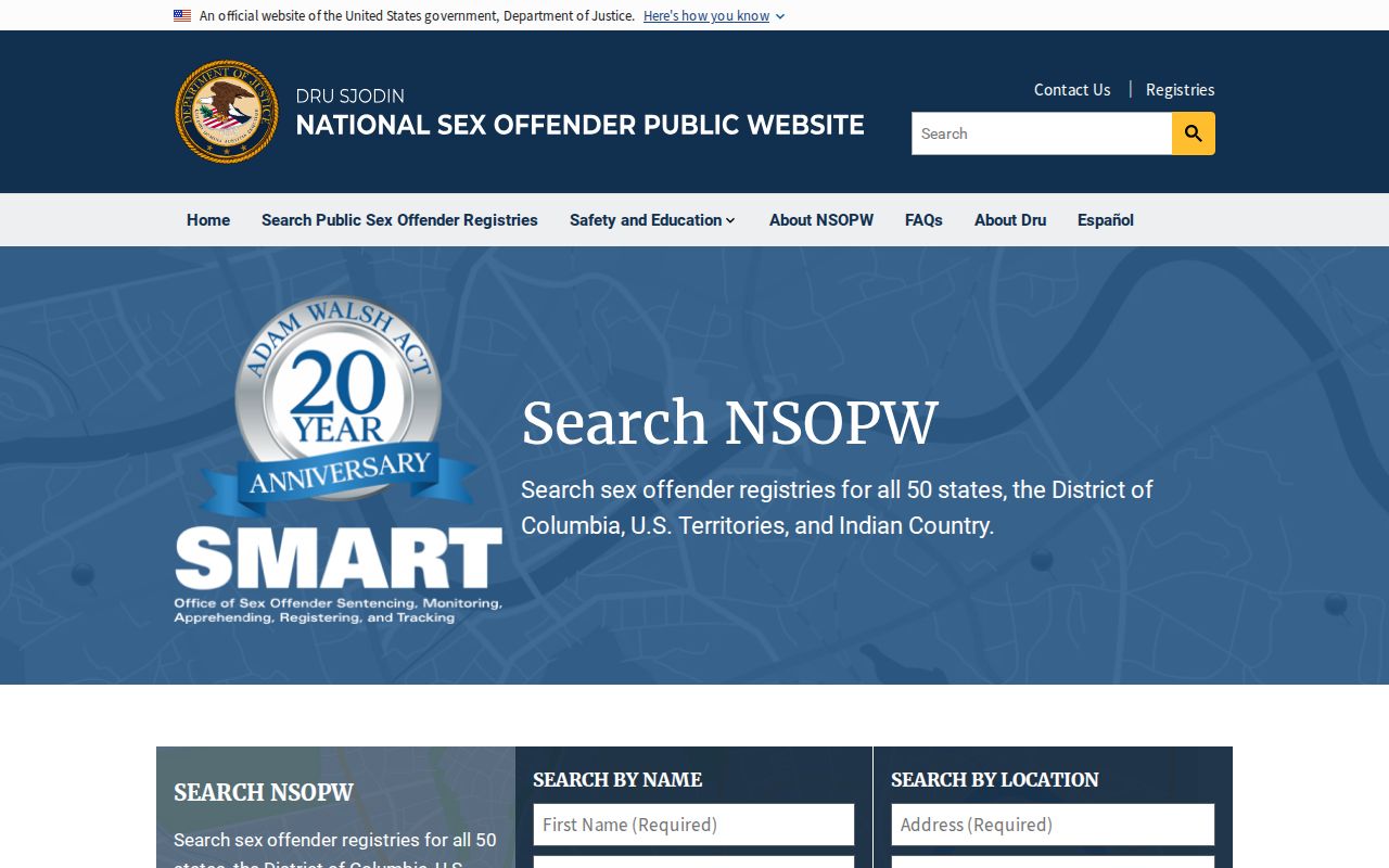 Tangipahoa Parish sex offender search through the National Sex Offender Public Website